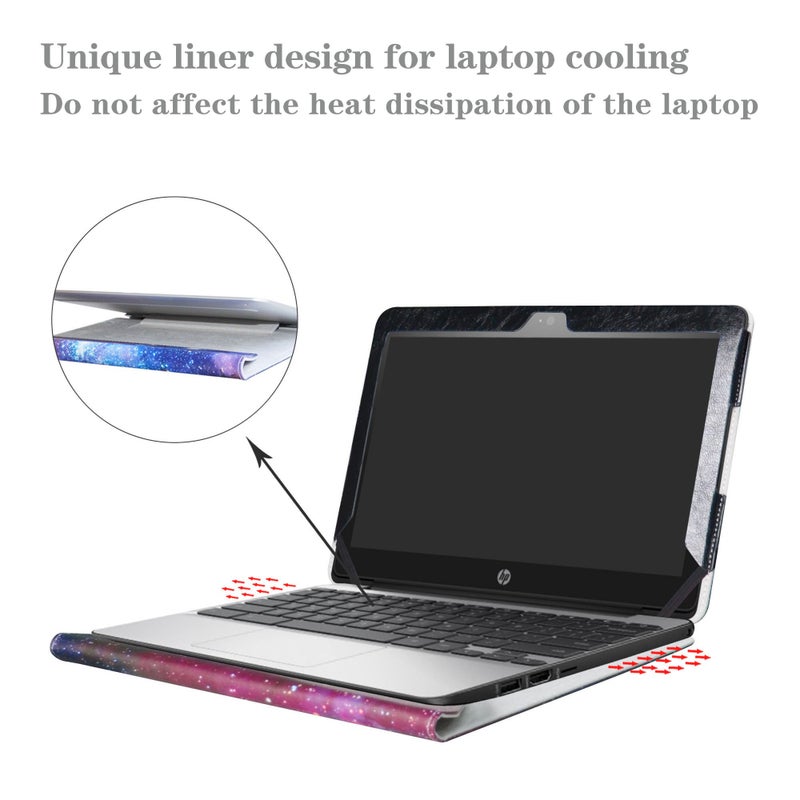 Alapmk Protective Case Cover for HP Chromebook 11 G5 EE/G4/G3/G2/G4 EE/11-2000 Series Laptop(Warning:Not fit HP Chromebook 11 G6 EE/G5/G1/11-v000/11-1100 Series) 11.6",Galaxy - Image 3